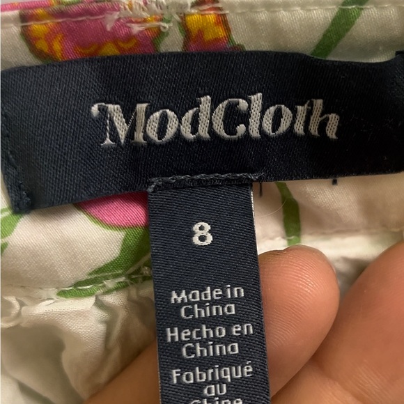 Modcloth A-Line Pink and Green /Skirt Resort Wear - Picture 6 of 9